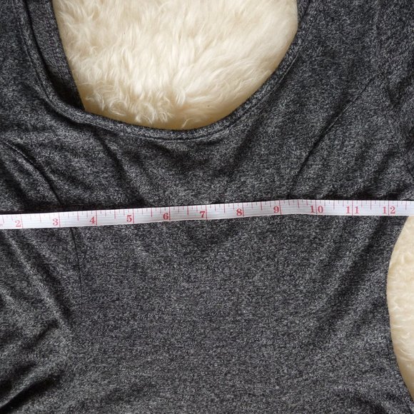 Short Sleeve T-Shirt Skater Dress, Charcoal Gray - Picture 6 of 8